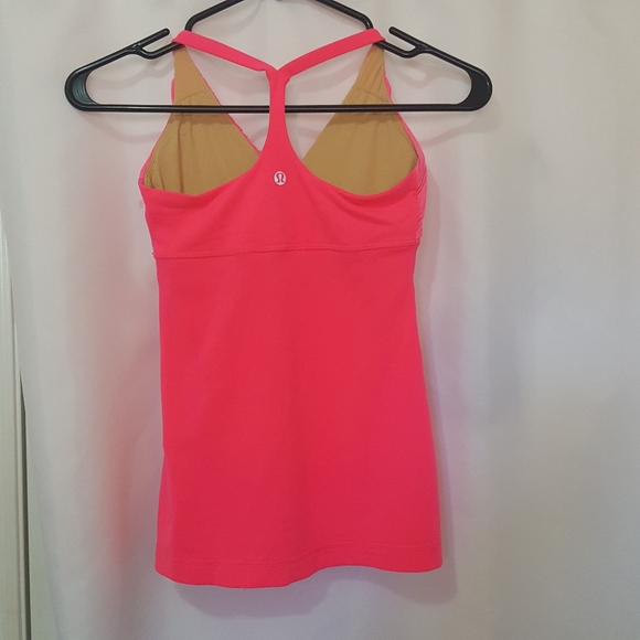 Lululemon Pure Balance Tank Top 4 Pink Rouching V neck Stretchy - Picture 4 of 8